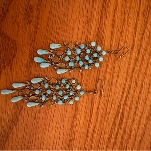 Elegant Turquoise Chandelier Earrings